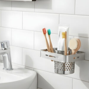 Wall Mounted Stainless Steel Brush Holder